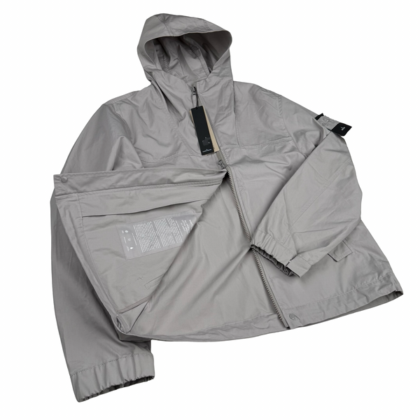 Stone Island Silver 2026 All-Weather Cotton Canvas S.I Ghost Jacket - Large