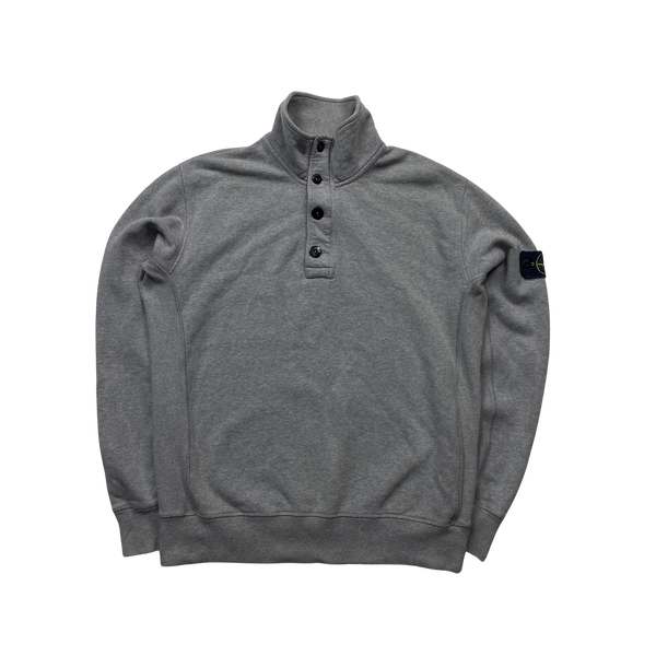 Stone Island Grey Thick Cotton Pullover Jumper - XL
