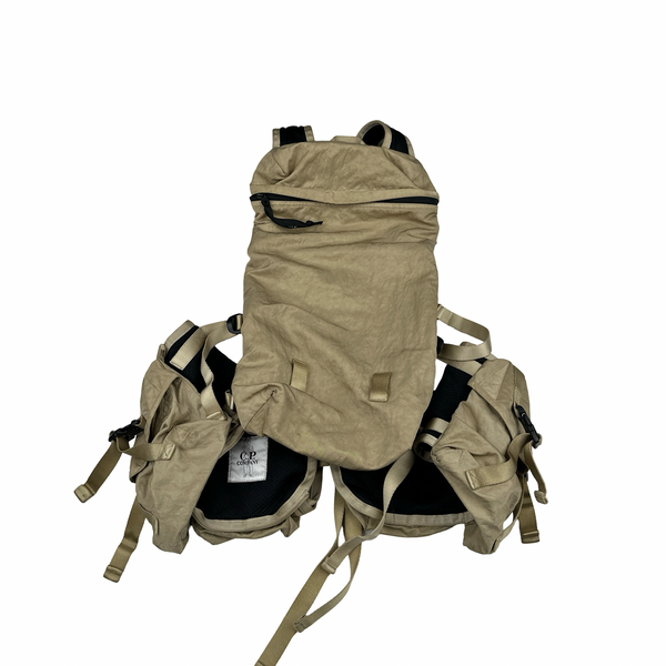 CP Company Metropolis Beige Chrome Nylon Utility Vest Backpack