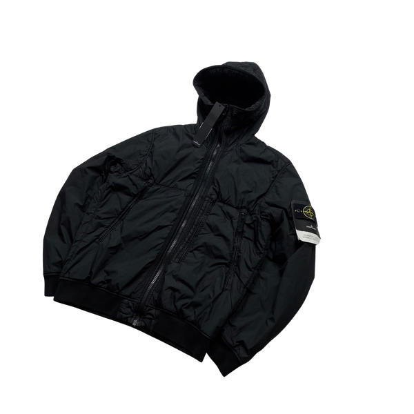 Stone Island Black Crinkle Reps NY Jacket - Large