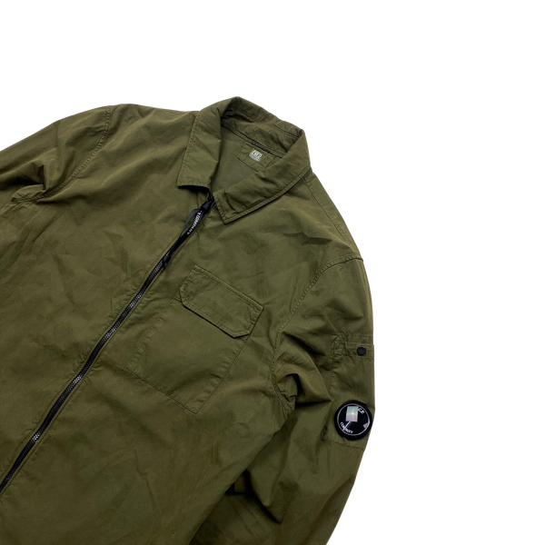 CP Company Khaki Zipped Lens Viewer Overshirt - Large