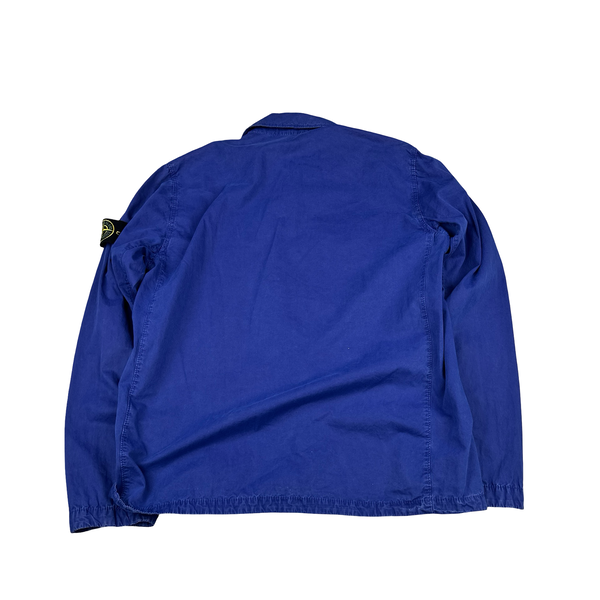Stone Island 2022 Blue Double Pocket Overshirt - Medium