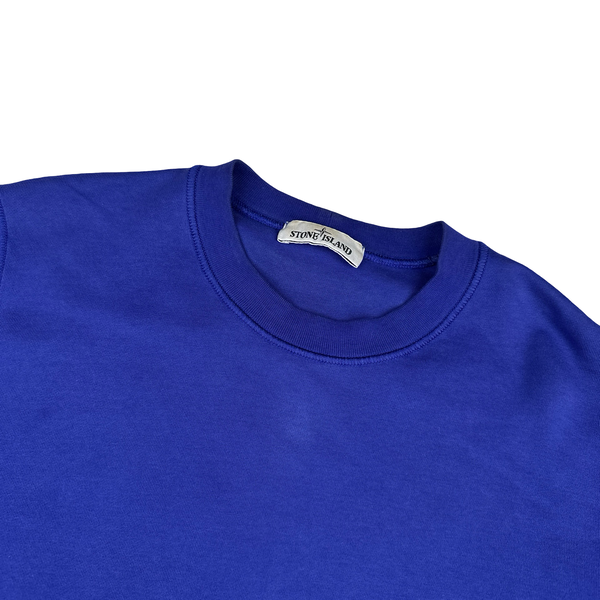 Stone Island 2022 Blue Cotton Crewneck Sweatshirt - Medium