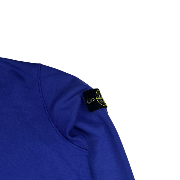Stone Island 2022 Blue Cotton Crewneck Sweatshirt - Medium