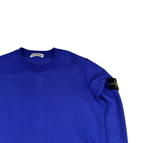 Stone Island 2022 Blue Cotton Crewneck Sweatshirt - Medium