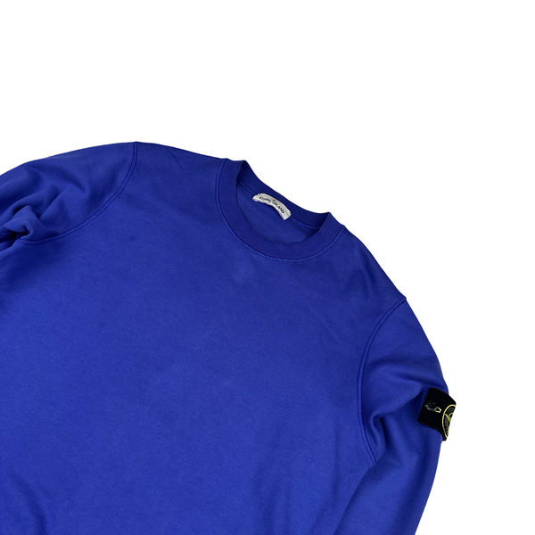 Stone Island 2022 Blue Cotton Crewneck Sweatshirt - Medium