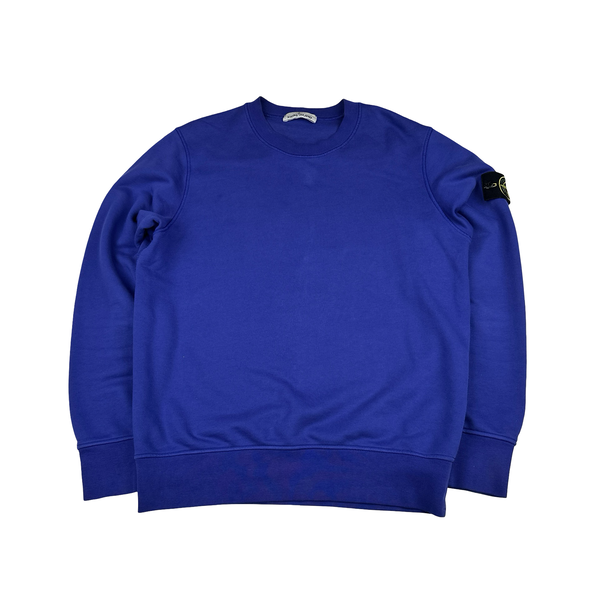 Stone Island 2022 Blue Cotton Crewneck Sweatshirt - Medium