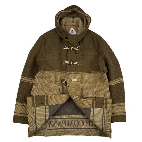 C.P. Company x Palace Rubber Wool Brown Duffel Jacket - Large
