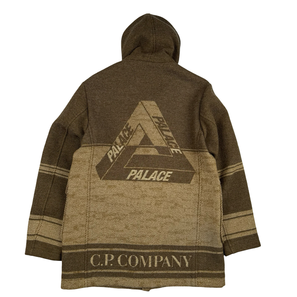 C.P. Company x Palace Rubber Wool Brown Duffel Jacket - Large