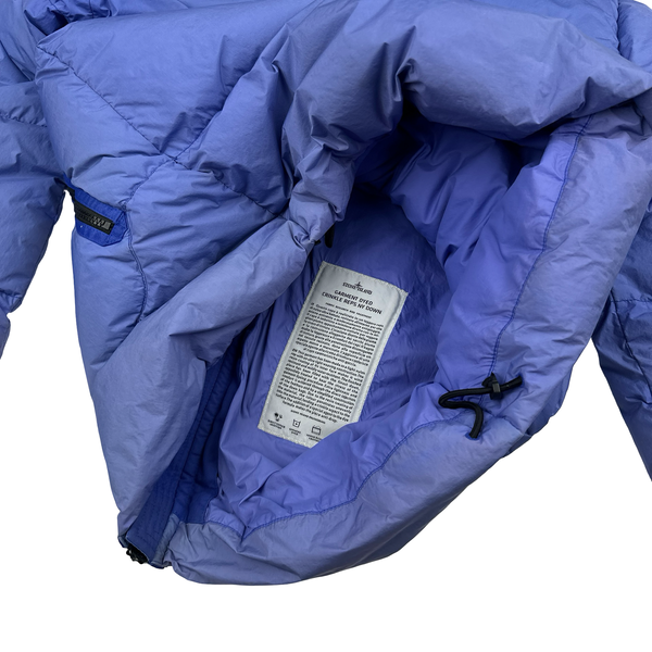 Stone Island 2021 Blue Crinkle NY Down Puffer Jacket - Large