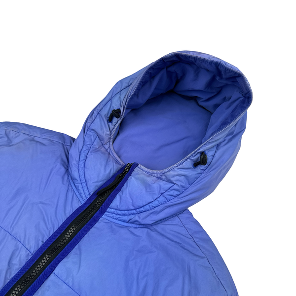 Stone Island 2021 Blue Crinkle NY Down Puffer Jacket - Large