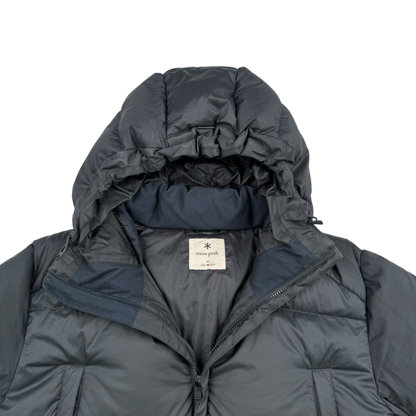 Snow Peak Black Down Hooded Puffer Jacket - Medium