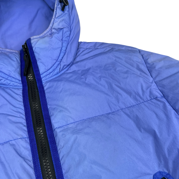 Stone Island 2021 Blue Crinkle NY Down Puffer Jacket - Large