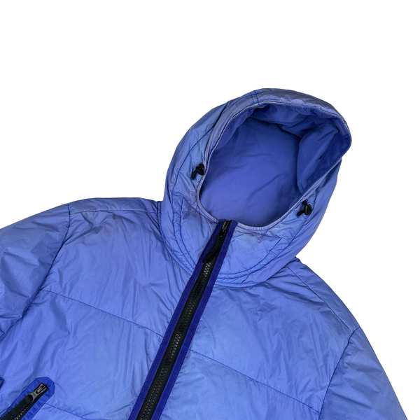 Stone Island 2021 Blue Crinkle NY Down Puffer Jacket - Large