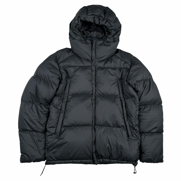 Snow Peak Black Down Hooded Puffer Jacket - Medium