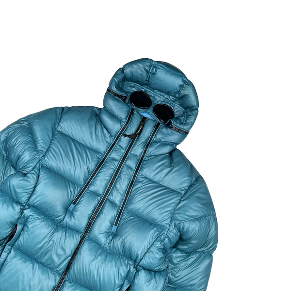 CP Company Blue DD Shell Google Multi Zip Puffer Jacket - Medium
