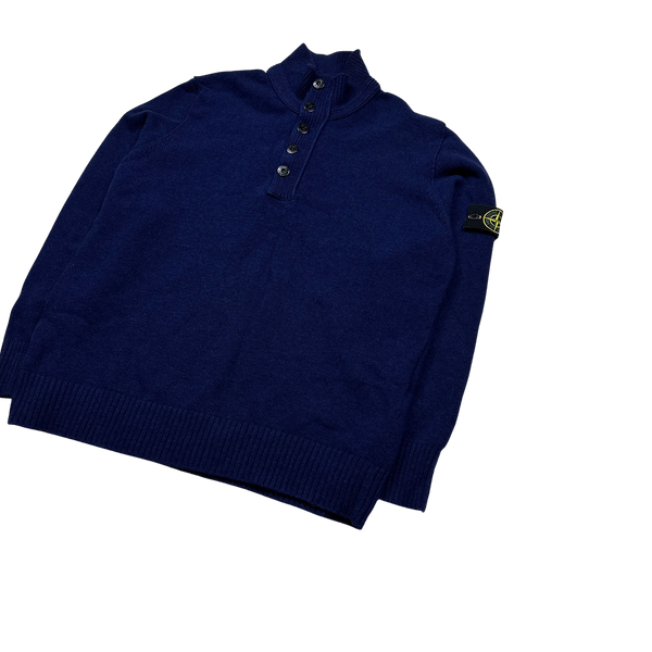 Stone Island 2013 Blue Pullover Knit Jumper - 3XL