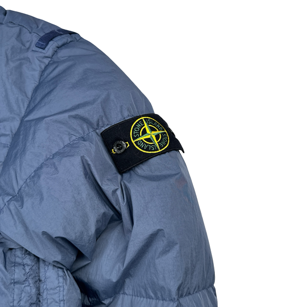 Stone Island 2022 Pale Blue Crinkle R-NY Down Puffer Jacket - XL