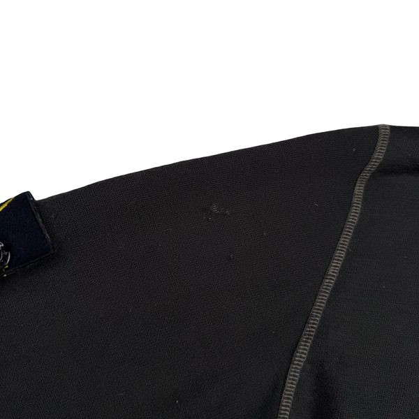 Stone Island 2011 Black Cotton Knit Hooded Zipped Jumper - XL