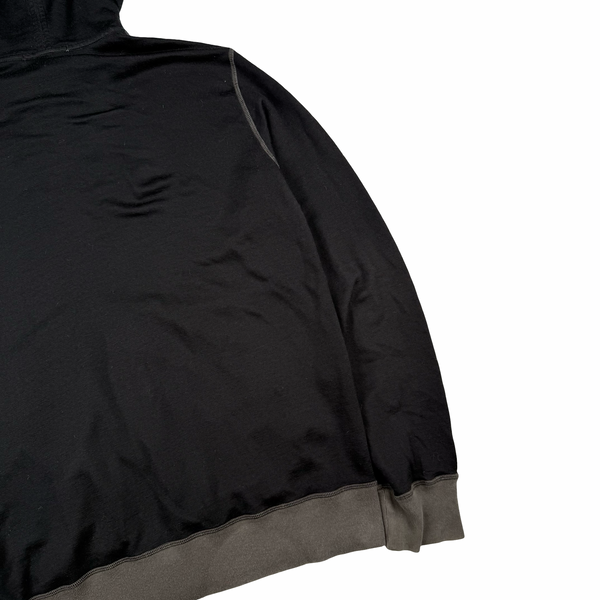 Stone Island 2011 Black Cotton Knit Hooded Zipped Jumper - XL