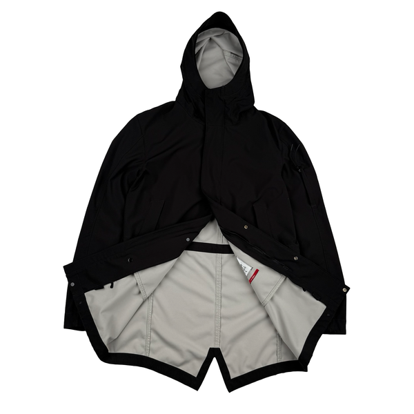 CP Company Black Fishtail Parka Soft Shell - Small (46)