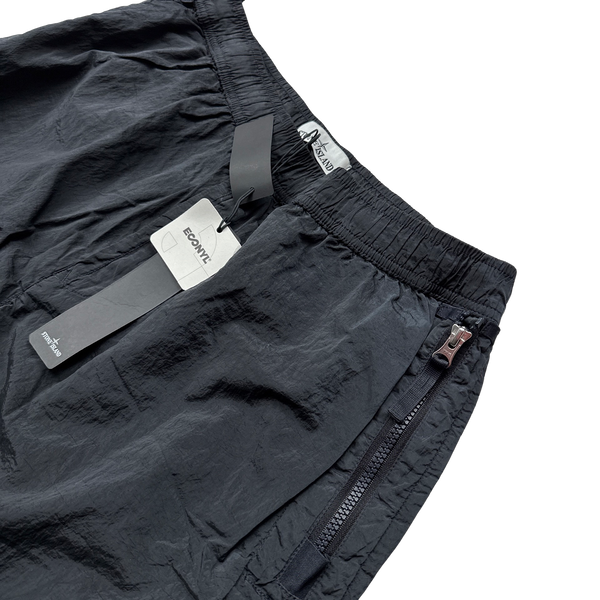 Stone Island 2023 Black Nylon Metal Econyl Shorts - 33"
