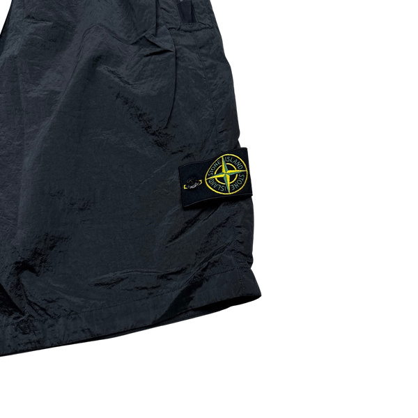 Stone Island 2023 Black Nylon Metal Econyl Shorts - 33"