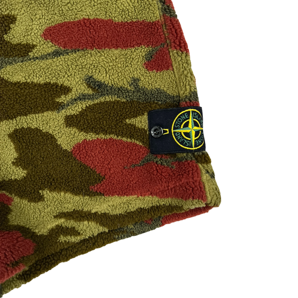 Stone Island 2022 Thick Teddy Pile Camo Shorts - Medium