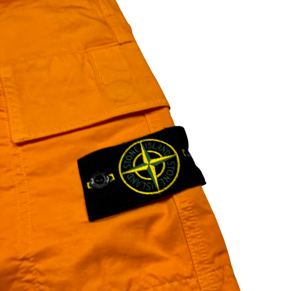 Stone Island 2023 Orange Regular Fit Cargo Twill TC Trousers - 29"