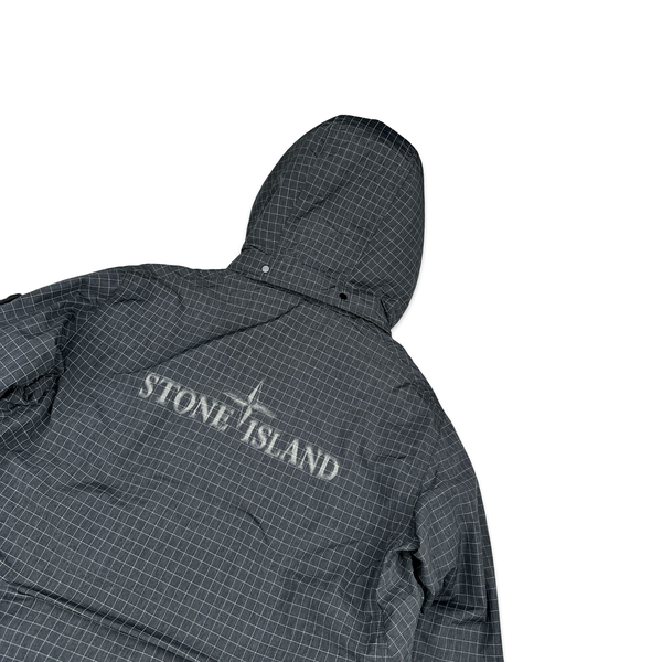Stone Island 2020 Reflective Ripstop Chine  Dutch Rope Shearling Lined Jacket - Large