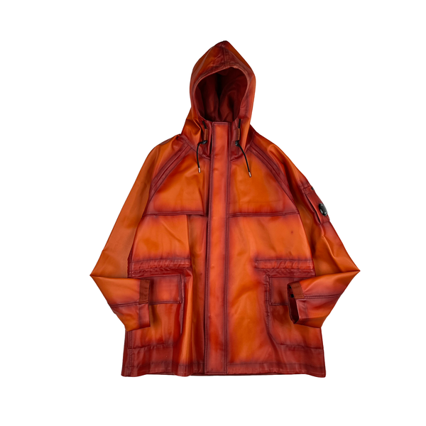 CP Company Orange Bi-FILM Garment Dyeing Pocketed Fisherman Jacket - Large