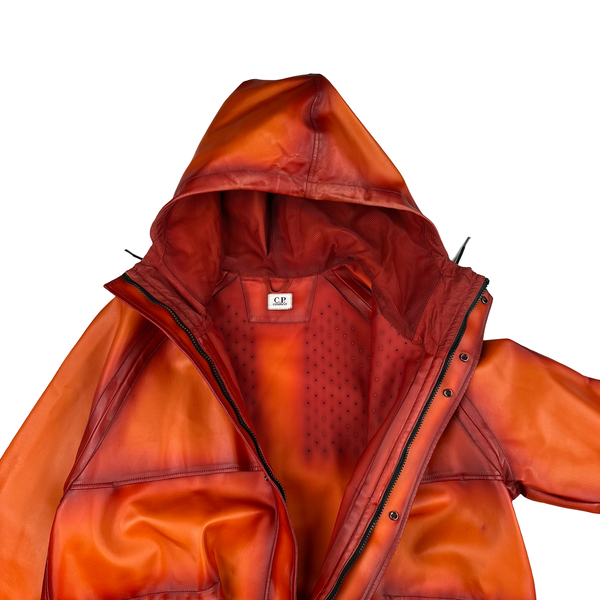 CP Company Orange Bi-FILM Garment Dyeing Pocketed Fisherman Jacket - Large