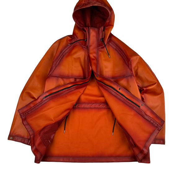 CP Company Orange Bi-FILM Garment Dyeing Pocketed Fisherman Jacket - Large