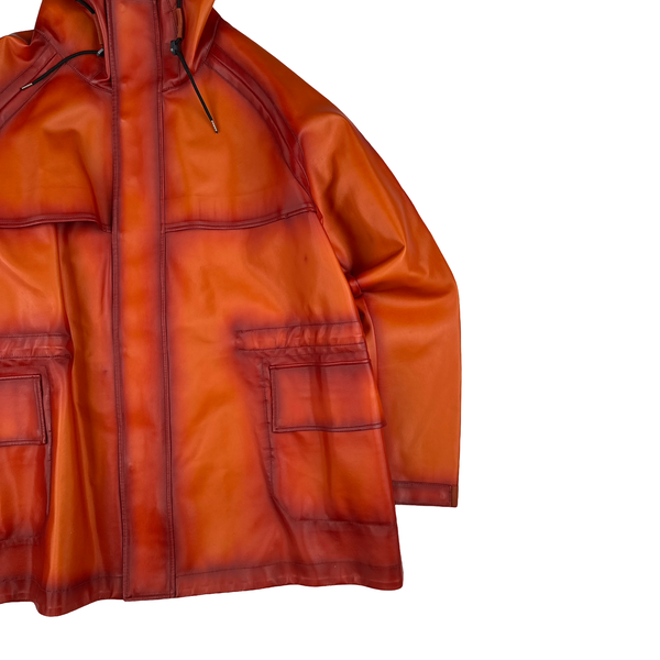 CP Company Orange Bi-FILM Garment Dyeing Pocketed Fisherman Jacket - Large