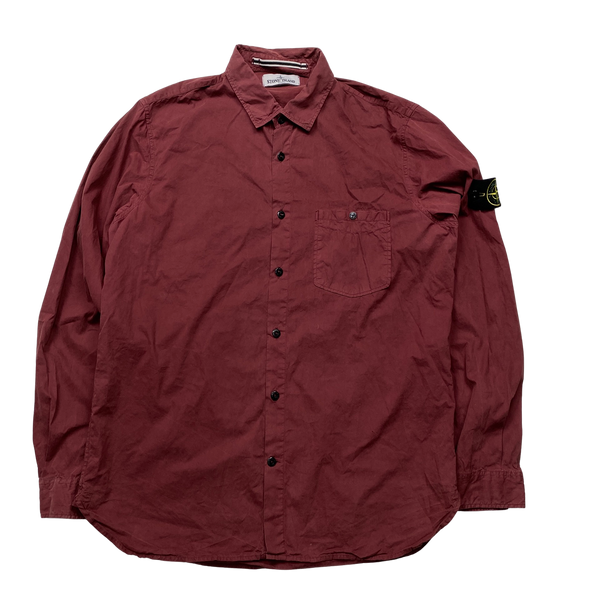 Stone island red overshirt new arrivals