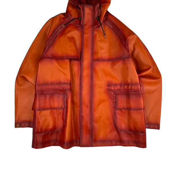 CP Company Orange Bi-FILM Garment Dyeing Pocketed Fisherman Jacket - Large