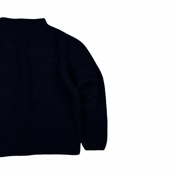Stone Island Navy Knitted Wool Pullover Jumper - XXL