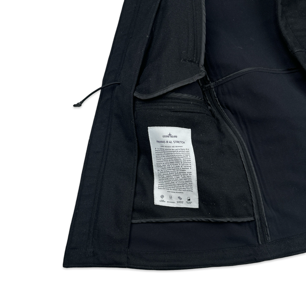 Stone Island 2018 Black Panno 4L Stretch Parka Jacket - Small