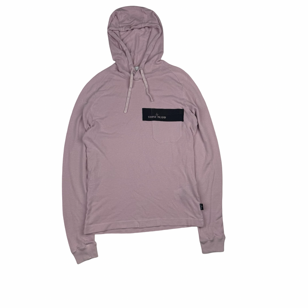 Stone Island 2016 Lightweight Pink Pullover Hoodie - Small