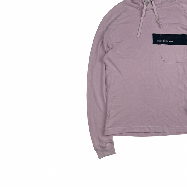 Stone Island 2016 Lightweight Pink Pullover Hoodie - Small