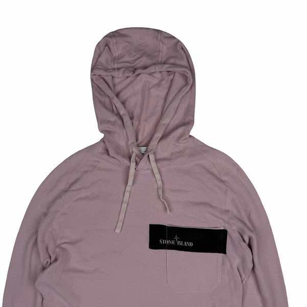 Stone Island 2016 Lightweight Pink Pullover Hoodie - Small