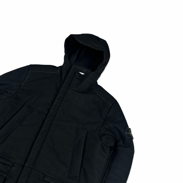 Stone Island 2018 Black Panno 4L Stretch Parka Jacket - Small