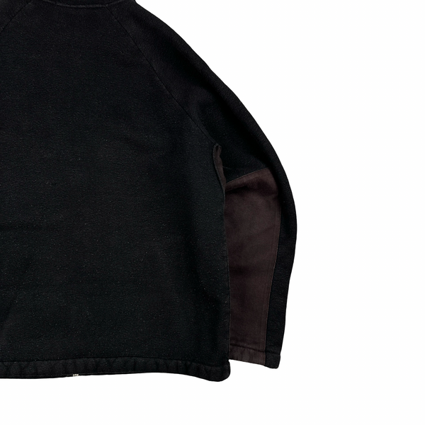 Stone Island 1999 Brown Fleece Lined Vintage Zipped Jumper - Large