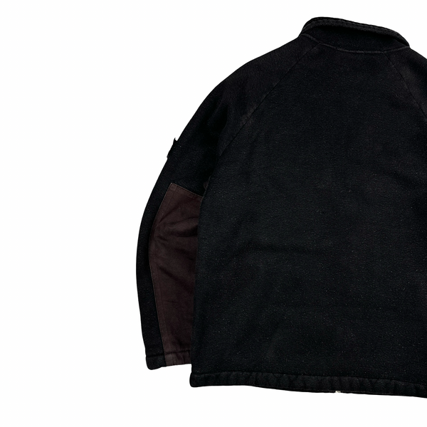 Stone Island 1999 Brown Fleece Lined Vintage Zipped Jumper - Large