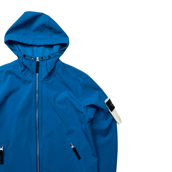 Stone Island 2018 Blue Light Soft Shell R Jacket - Large