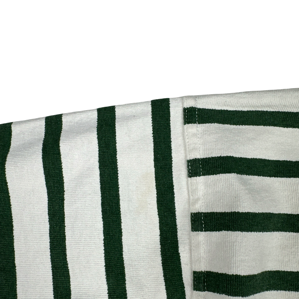 Stone Island Japan Release 80's Cotton Green Striped T Shirt - Large