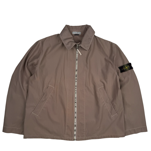 Stone Island Beige Nylon Vintage SS2000 Zipped Jacket - XL
