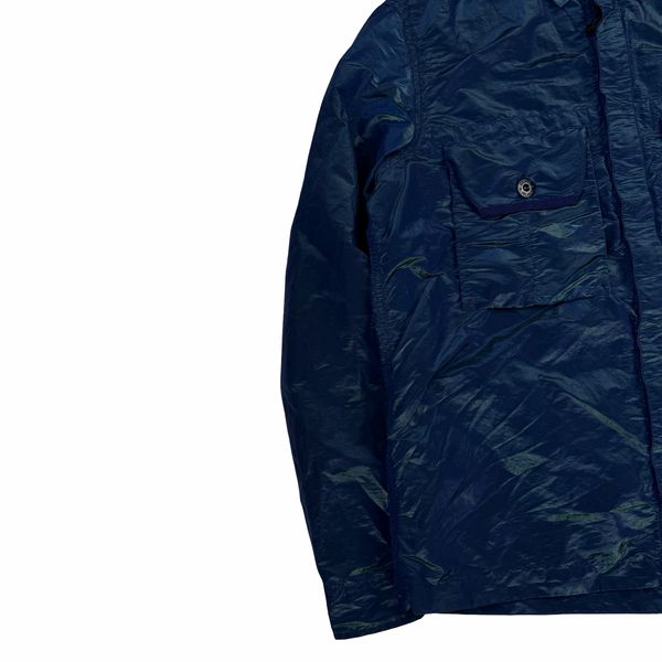 Stone Island 2017 Navy Blue Green Weft Overshirt - XL