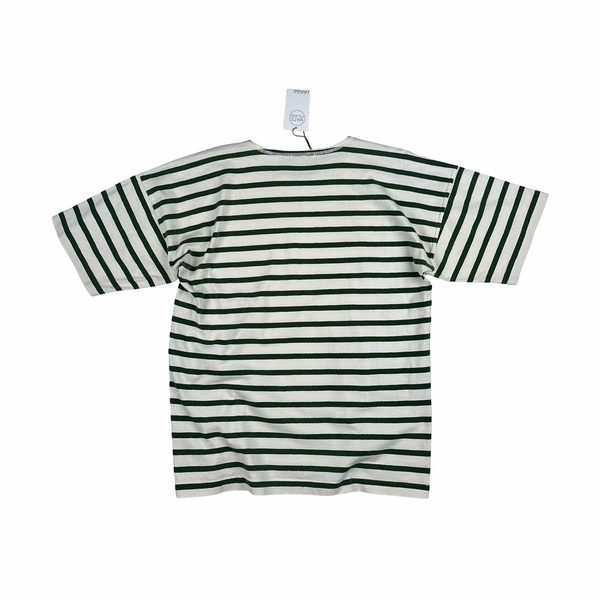 Stone Island Japan Release 80's Cotton Green Striped T Shirt - Large