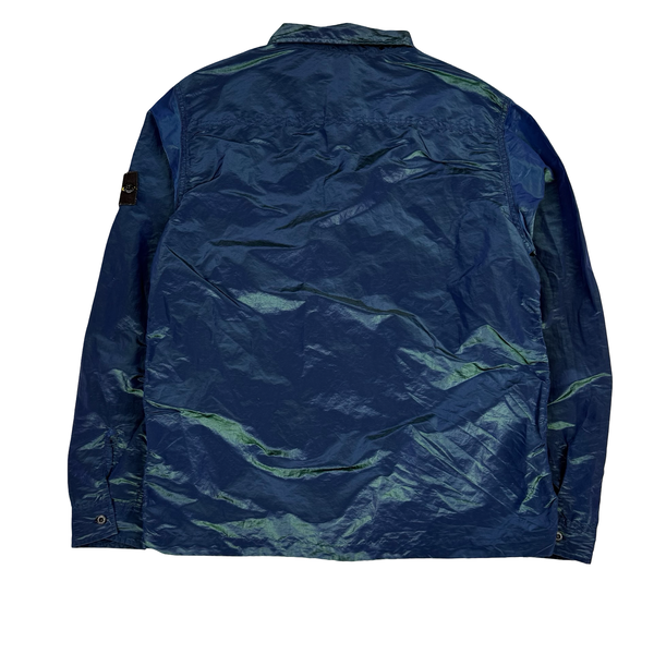 Stone Island 2017 Navy Blue Green Weft Overshirt - XL